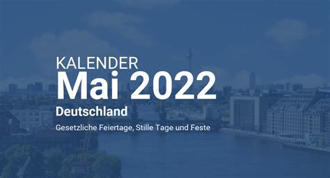 Kalender Mai 2022 Deutschland