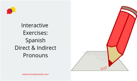 Interactive Exercises Pronouns Lo Le La In Spanish
