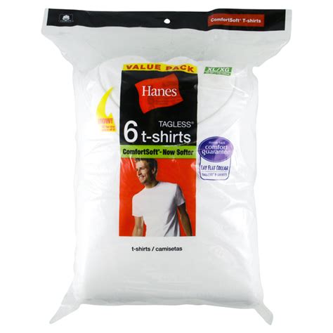 Product Authenticity Guarantee Hanes Mens White Crewneck T Shirt 6 Pack Undershirt Tee Tagless