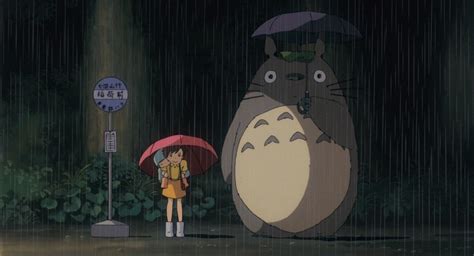 My Neighbor Totoro Totoro Rain Outdoors Anime Anime Girls Studio