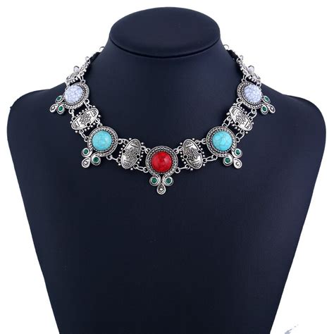 Hot Boho Collar Choker Silver Necklace Statement Sewelry For Women