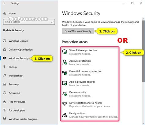 Open Windows Security In Windows 10 Tutorials Hot Sex Picture