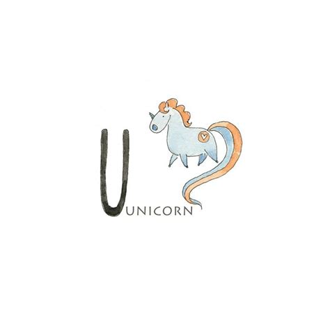 U Like Unicorn Princess Alphabet By Alison Sadleru Vêtements Vintage