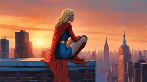Supergirl Sitting Building Top 2024 5k 3840×2160 4k Wallpapers 40 000 Ipad Wallpapers 4k