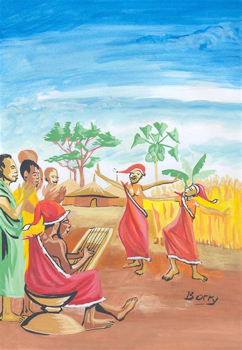 Christmas In Rwanda Painting By Emmanuel Baliyanga Pixels
