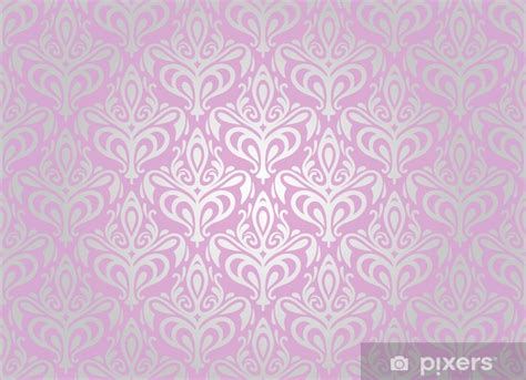 Pink And Silver Pale Wallpaper Background Wall Mural Pixers We Live