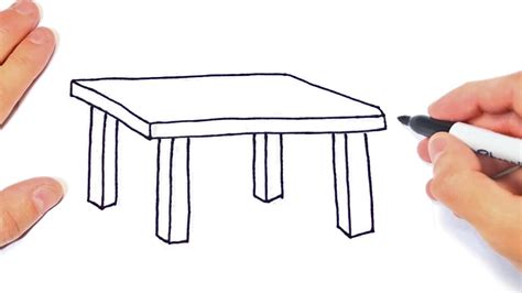 How To Draw A Table Step By Step Easy Drawings