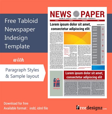 Tabloid Newspaper Layout Tabloid Paper Design Tabloid Newspaper