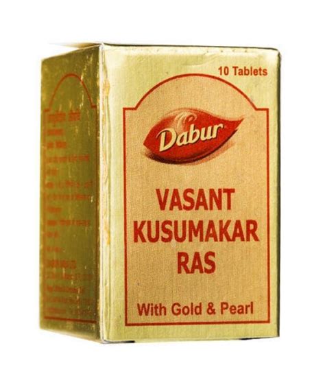 Buy Dabur Vasant Kusumakar Ras Gold 30 Tablets Online At Best Price In India Om Health Cart