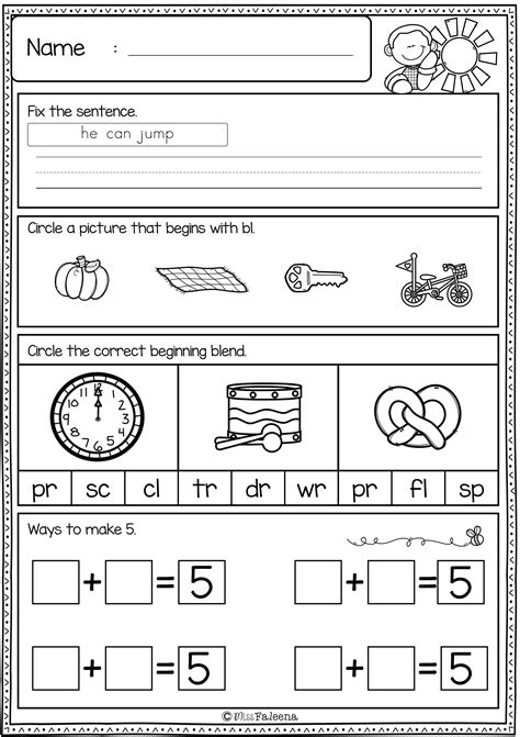 First Grade Morning Work Set 3 Includes 60 Pages Of Morning Work