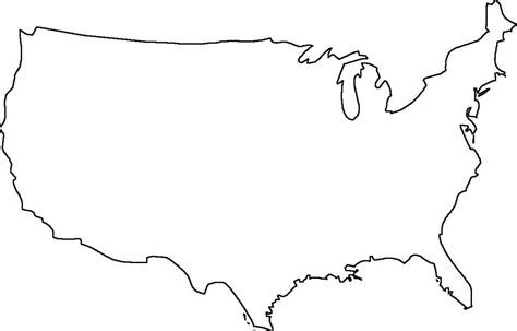 Blank Map Of Usa Outline Map And Vector Map Of Usa