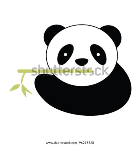 Panda Bamboo Vector Stock Vector Royalty Free 96218528
