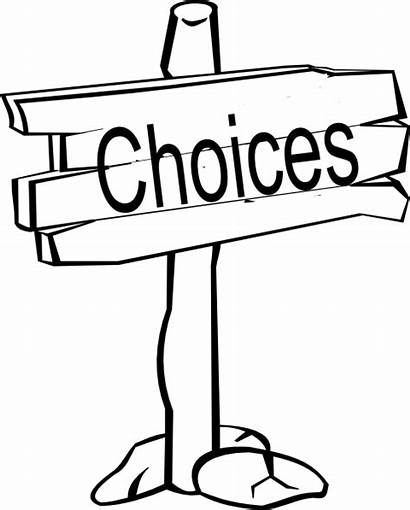 Choices Choice Clipart Signpost Clip Cliparts Cartoon
