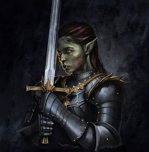Pin By Shaun Gore On Fantasy Orc Female Orc Knight Orc Warrior