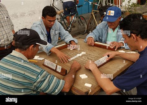 Group Of Men Playing Dominos Havana Cuba Stock Photo Alamy