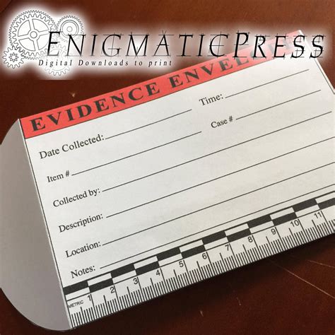 Printable Evidence Markers