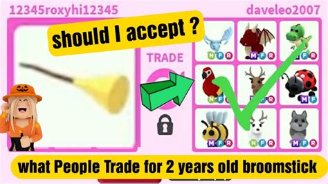 What People Trade For 2 Years Old Legendary Broomstick In Adopt Me