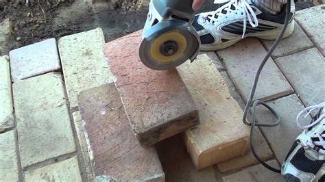 How To Easily Cut Bricks With A Portable Angle Grinder Youtube