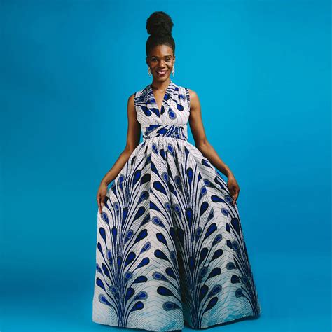2020 Latest New Fashion Traditional In Kenya Maxi Evening Dress Girls Fashion Kitenge Dress