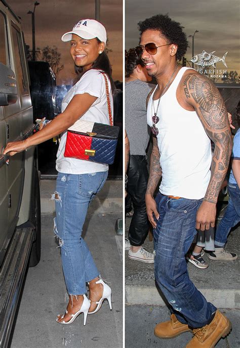 pics nick cannon and christina milian meet up for dinner date