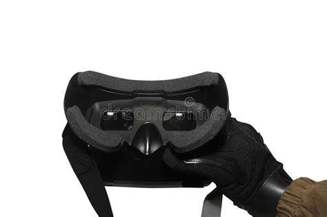Isolated Soldier Arm Holding Vr Glasses Stock Image Image Of Gaming