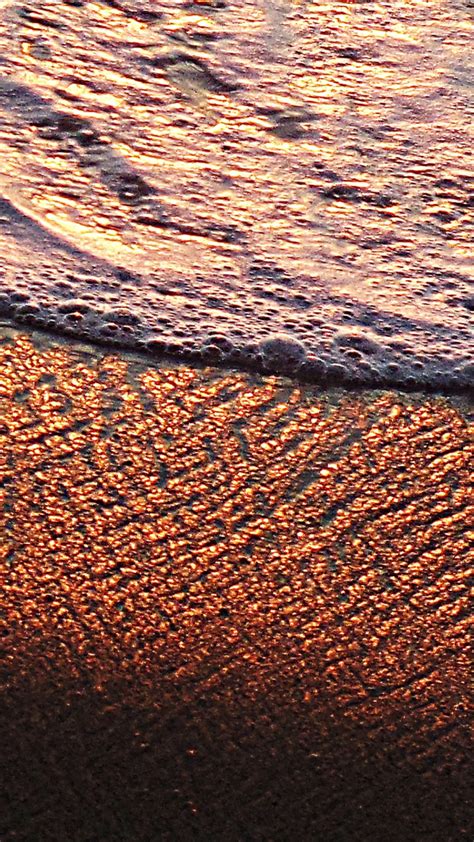 Download Wallpaper 720x1280 Beach Foam Sand Close Up Samsung Galaxy