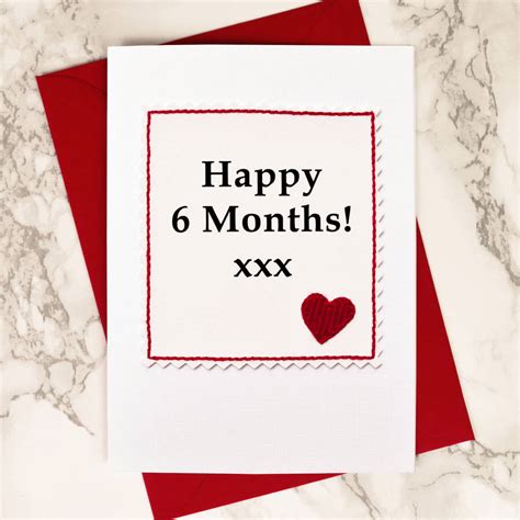 Six month anniversary gift for girlfriend. Six Month Anniversary Card By Jenny Arnott Cards & Gifts ...