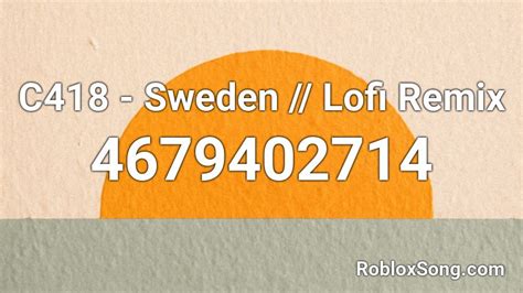 Roblox decal ids and spray codes 2021. C418 - Sweden // Lofi Remix Roblox ID - Roblox music codes