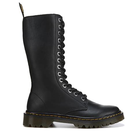 Dr Martens Leather Luana Tall Combat Boots In Black Lyst