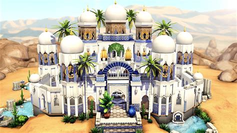 Oasis Palace 🛕 W Courtyard Oasis Kit The Sims 4 Speed Build No Cc