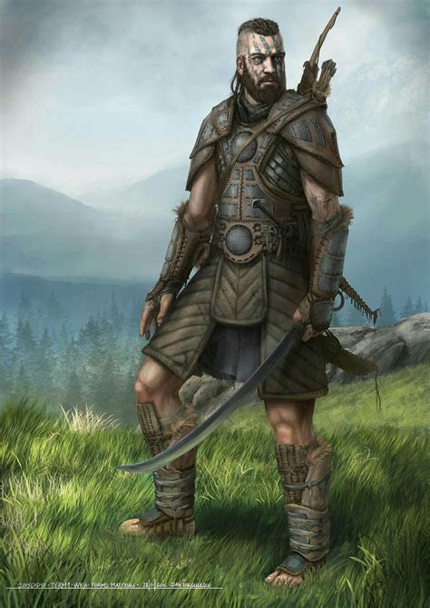 Male Barbarian Fantasy Heroes Fantasy Warrior Character Portraits