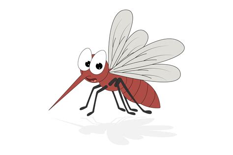 Cute Mosquito Animal Cartoon Gráfico Por Curutdesign · Creative Fabrica