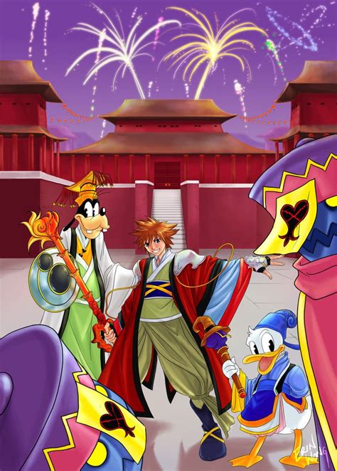 KH2 The Emporer S Defenders By Nijuuni Kingdom Hearts Worlds Art