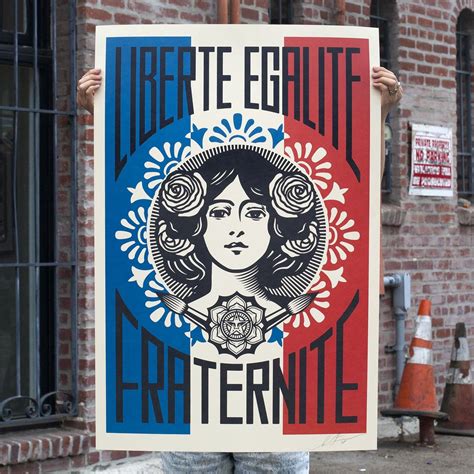 Shepard Fairey Freedom Equality Fraternity First Edition