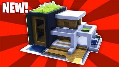 Minecraft How To Build A Small Modern House Tutorial 53 Youtube