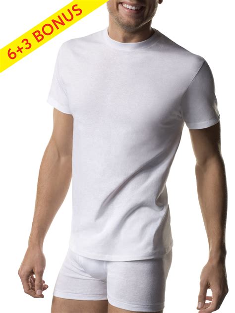 Hanes Mens Tagless Comfortsoft White Crewneck T Shirts 6 3 Bonus