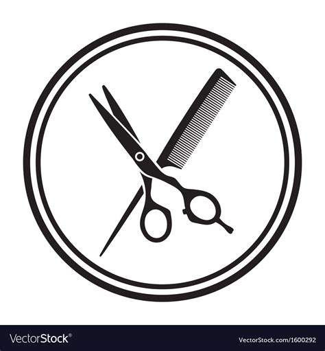 Scissors Comb Vector