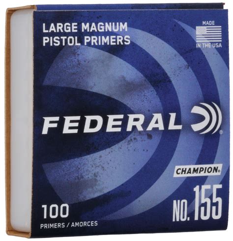 Federal 155 Large Pistol Magnum Primers 1 Tray Of 100 155 F
