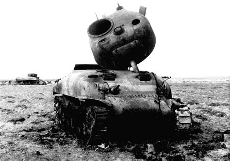 American M4a1 Sherman Destroyed By An Explosion Near Sidi Bouzid