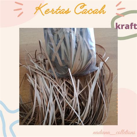 Jual Gr Potongan Kertas Kraft Kertas Cacah Kraft Coklat Shopee Indonesia