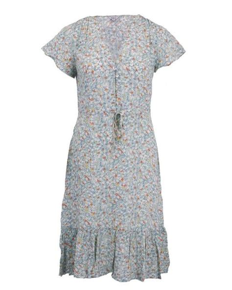 Rails Kiki Frill Sleeve Drawstring Floral Tea Dress In Summer Meadow In Green Lyst