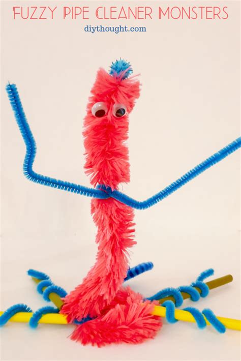 Giant Fuzzy Pipe Cleaner Monsters Diy Thought