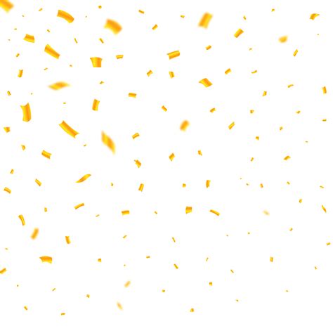 Golden Confetti Falling On Png Background Simple Confetti Falling