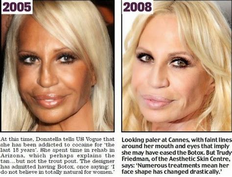 Photos How Donatella Versace Transformed Herself Into A Human Waxwork