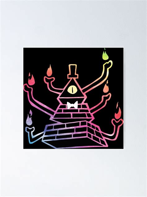 Six Armed Apocalypse Bill Cipher Color Poster By Skullnuku Redbubble