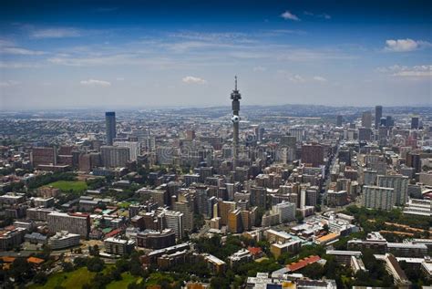 Johannesburg Cbd Aerial View 2a Stock Photo Image 13487326
