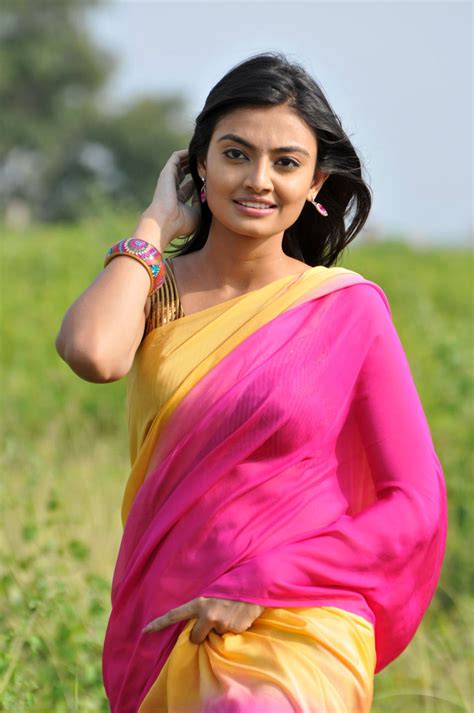 Latest Movie Masala Nikitha Narayan New Hot Saree Photos Nikitha Hot Stills From Its Y Love Story