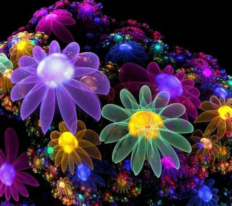 Free Download Neon Flower Wallpaper Purple 1440x1280 For Your Desktop
