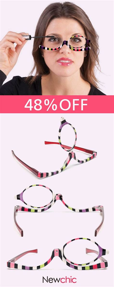 women rotatable magnify eye makeup cosmetic glasses reading glasses flipup glasses glasses