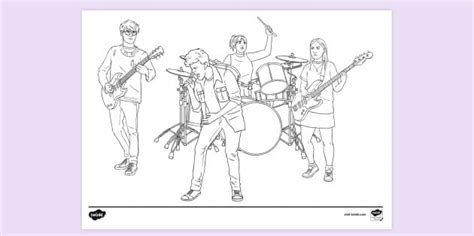 Free Rock Band Colouring Page Teacher Made Twinkl